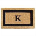 Nedia Home Nedia Home 02071K Single Picture - Black Frame 24 x 57 In. Heavy Duty Coir Doormat - Monogrammed K O2071K